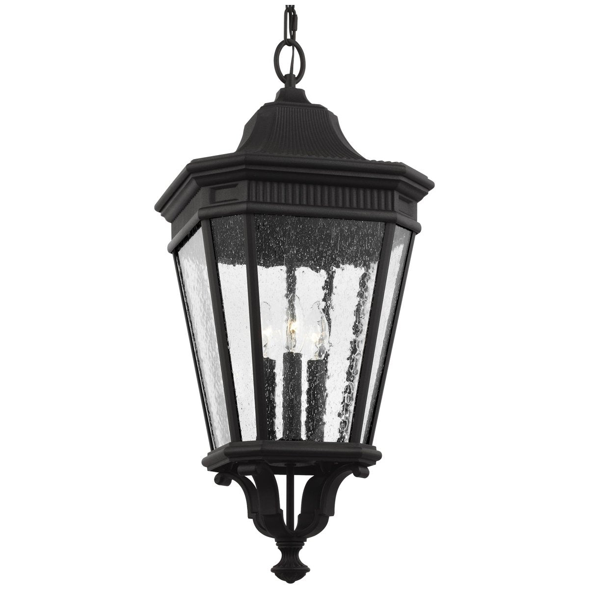 Feiss Cotswold Lane 3-Light Large Outdoor Hanging Lantern in Black