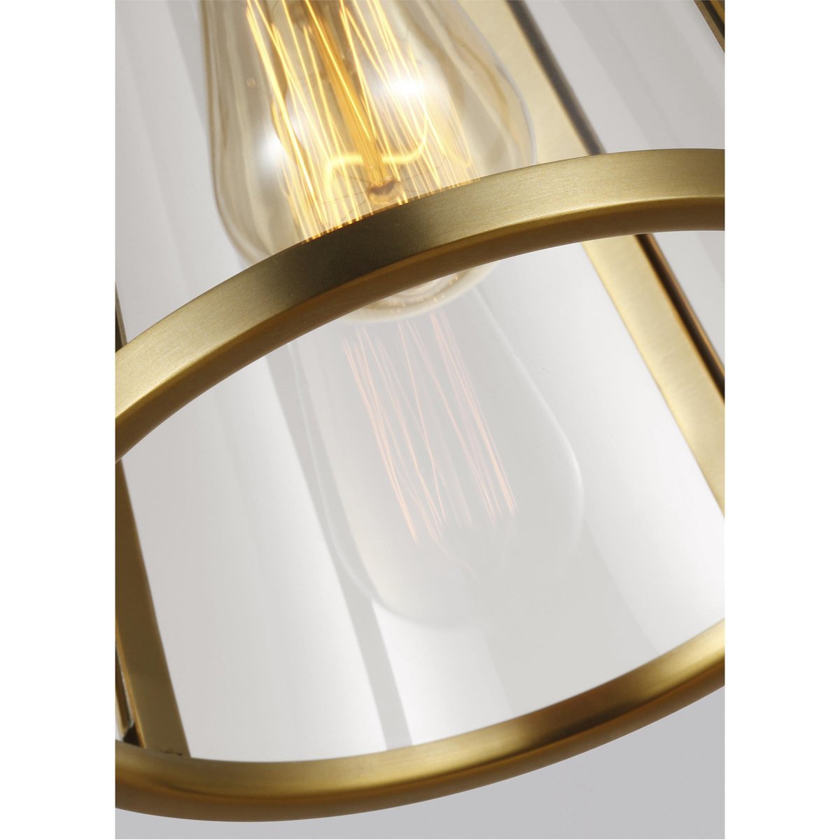 Feiss Harrow 1-Light Mini Pendant - Burnished Brass