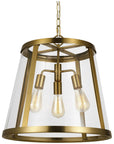 Feiss Harrow 3-Light Harrow Pendant - Burnished Brass
