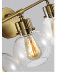 Feiss Clara 3-Light Vanity - Burnished Brass
