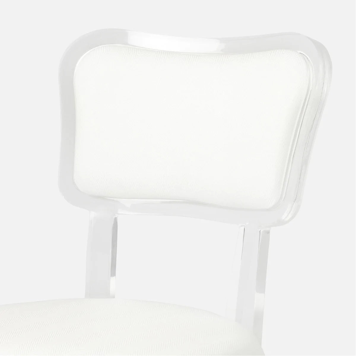 Made Goods Aaliyah Curved Acrylic Dining Chair in Clyde Fabric
