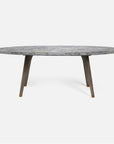 Made Goods Alder Oval Dining Table in Stone Top