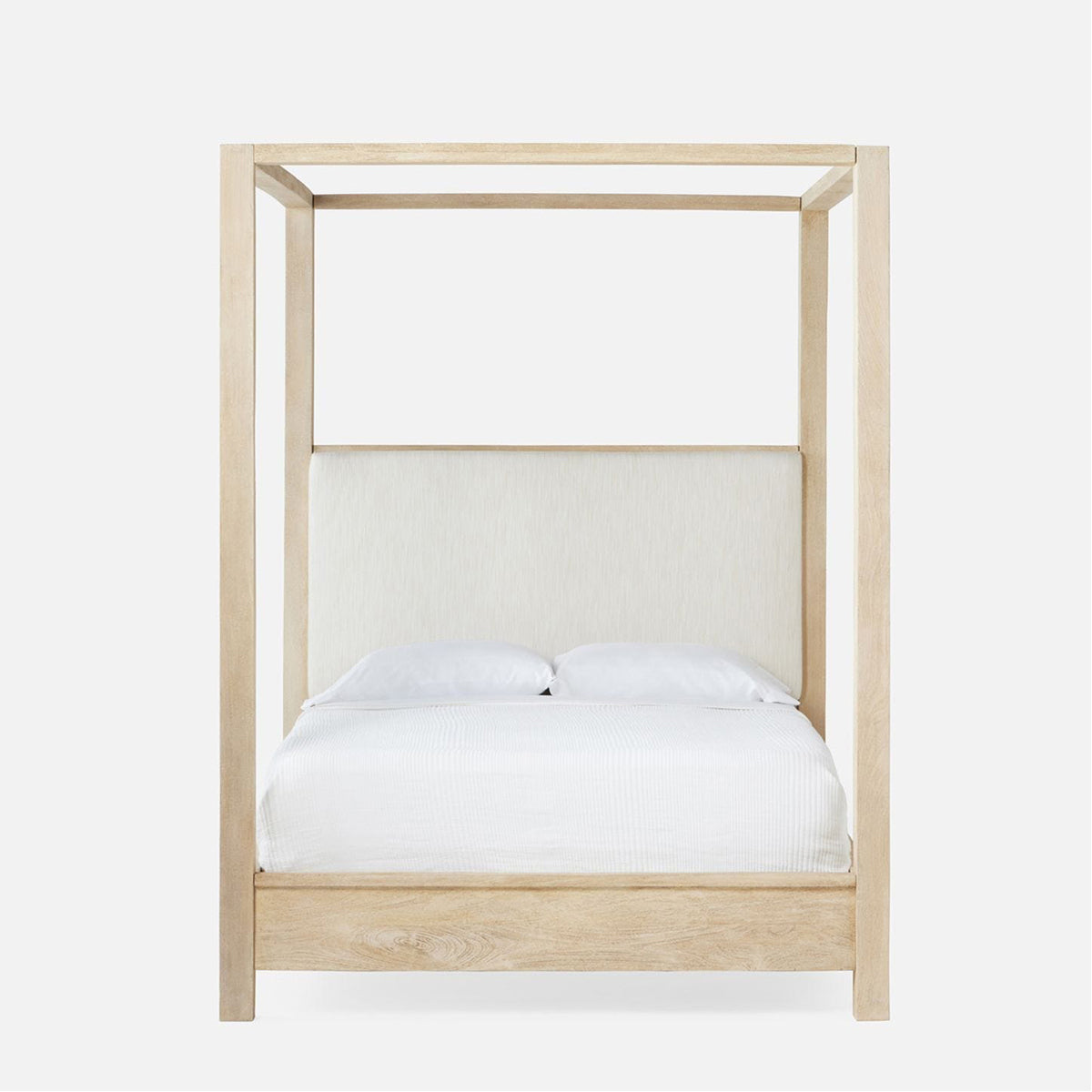 Made Goods Allesandro Boxy Canopy Bed in Bassac Leather