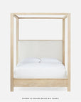 Made Goods Allesandro Boxy Canopy Bed in Danube Fabric