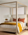 Made Goods Allesandro Boxy Canopy Bed in Clyde Fabric
