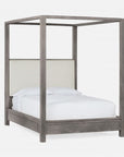 Made Goods Allesandro Boxy Canopy Bed in Rhone Leather