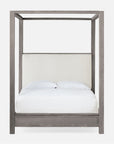 Made Goods Allesandro Boxy Canopy Bed in Rhone Leather