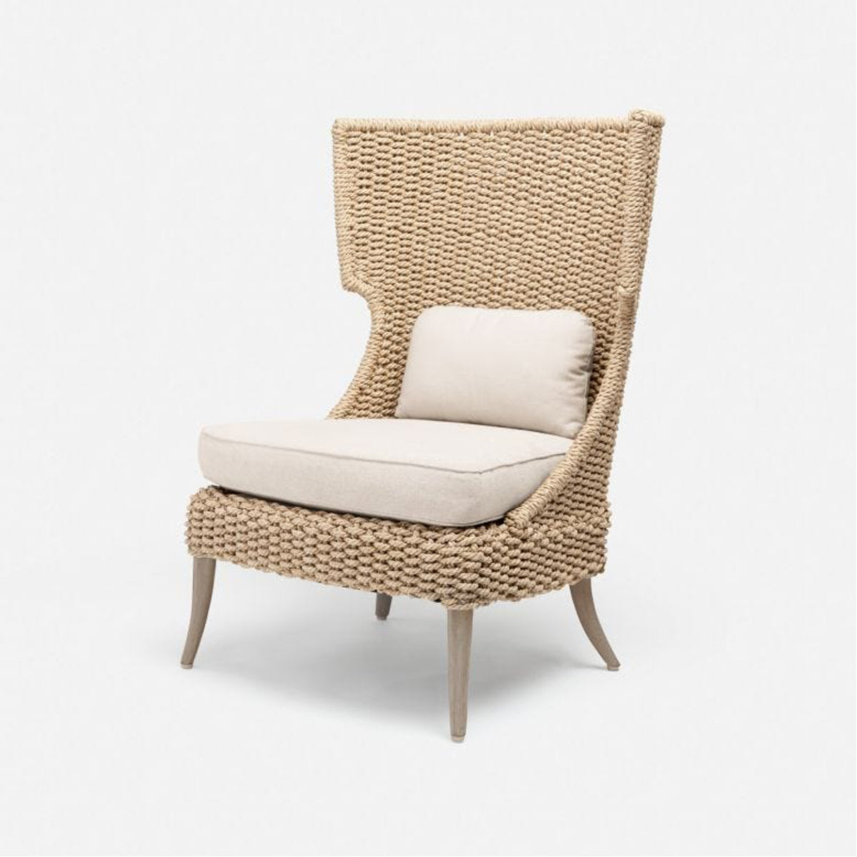 Made Goods Arla Wingback Outdoor Lounge Chair in Alsek Fabric