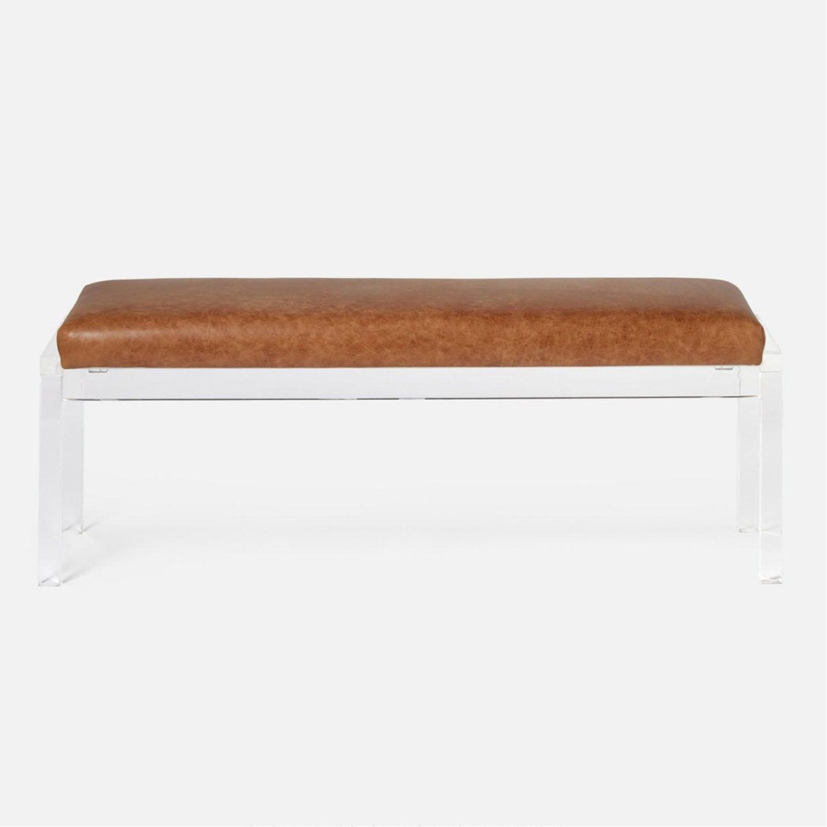 Made Goods Artem Double Upholstered Bench in Garonne Leather