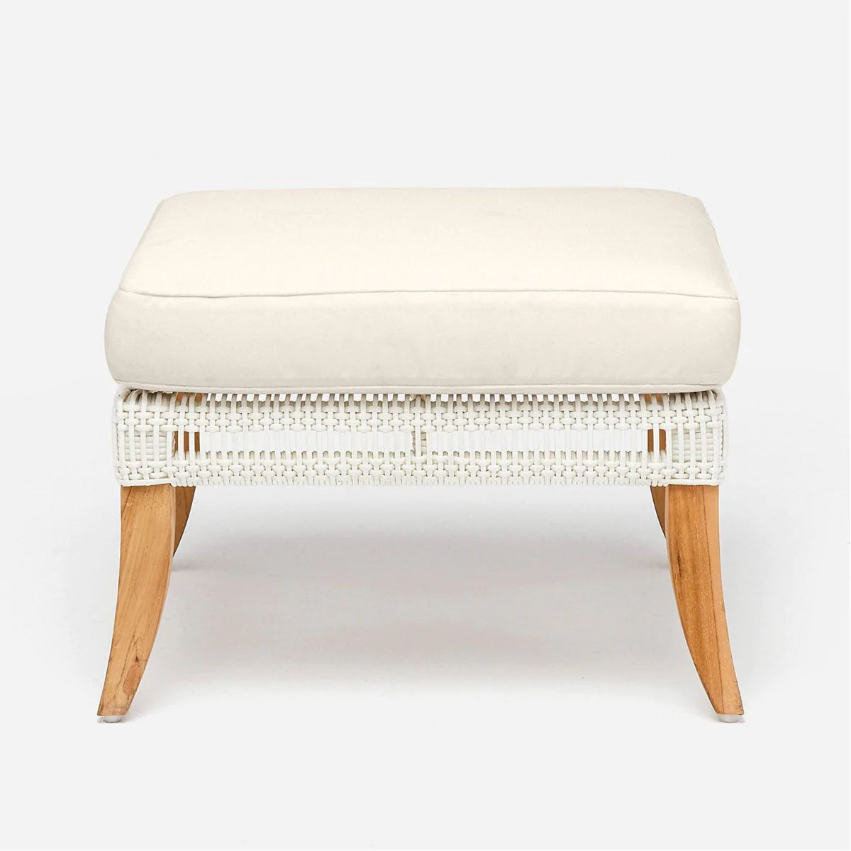 Made Goods Aurora Woven Outdoor Ottoman in Pagua Fabric