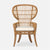 Made Goods Aurora Woven Wingback Outdoor Dining Chair in Weser Fabric