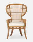 Made Goods Aurora Woven Wingback Outdoor Dining Chair in Pagua Fabric