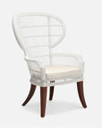 Made Goods Aurora Woven Wingback Outdoor Dining Chair in Pagua Fabric