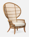 Made Goods Aurora Woven Wingback Outdoor Lounge Chair in Weser Fabric