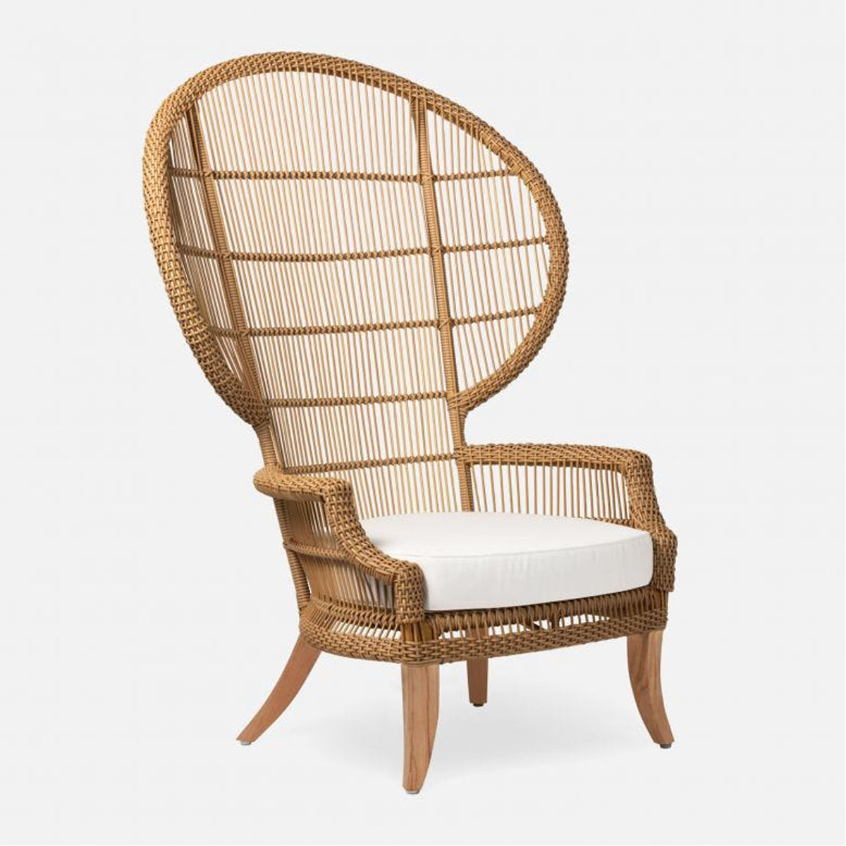 Made Goods Aurora Woven Wingback Outdoor Lounge Chair in Clyde Fabric