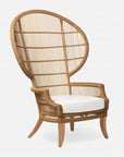 Made Goods Aurora Woven Wingback Outdoor Lounge Chair in Havel Velvet
