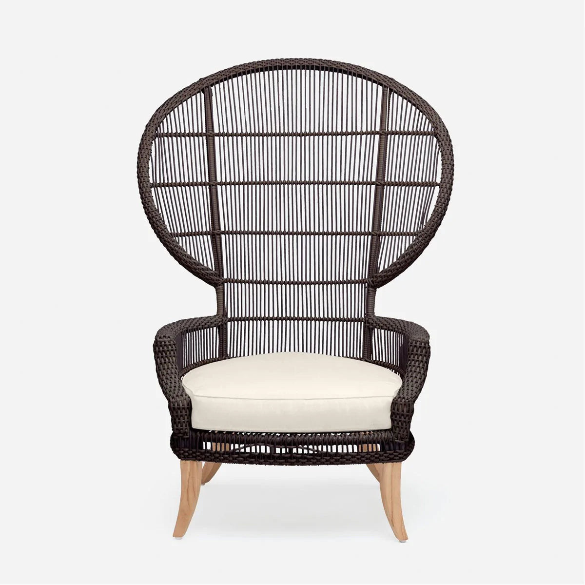 Made Goods Aurora Woven Wingback Outdoor Lounge Chair in Pagua Fabric