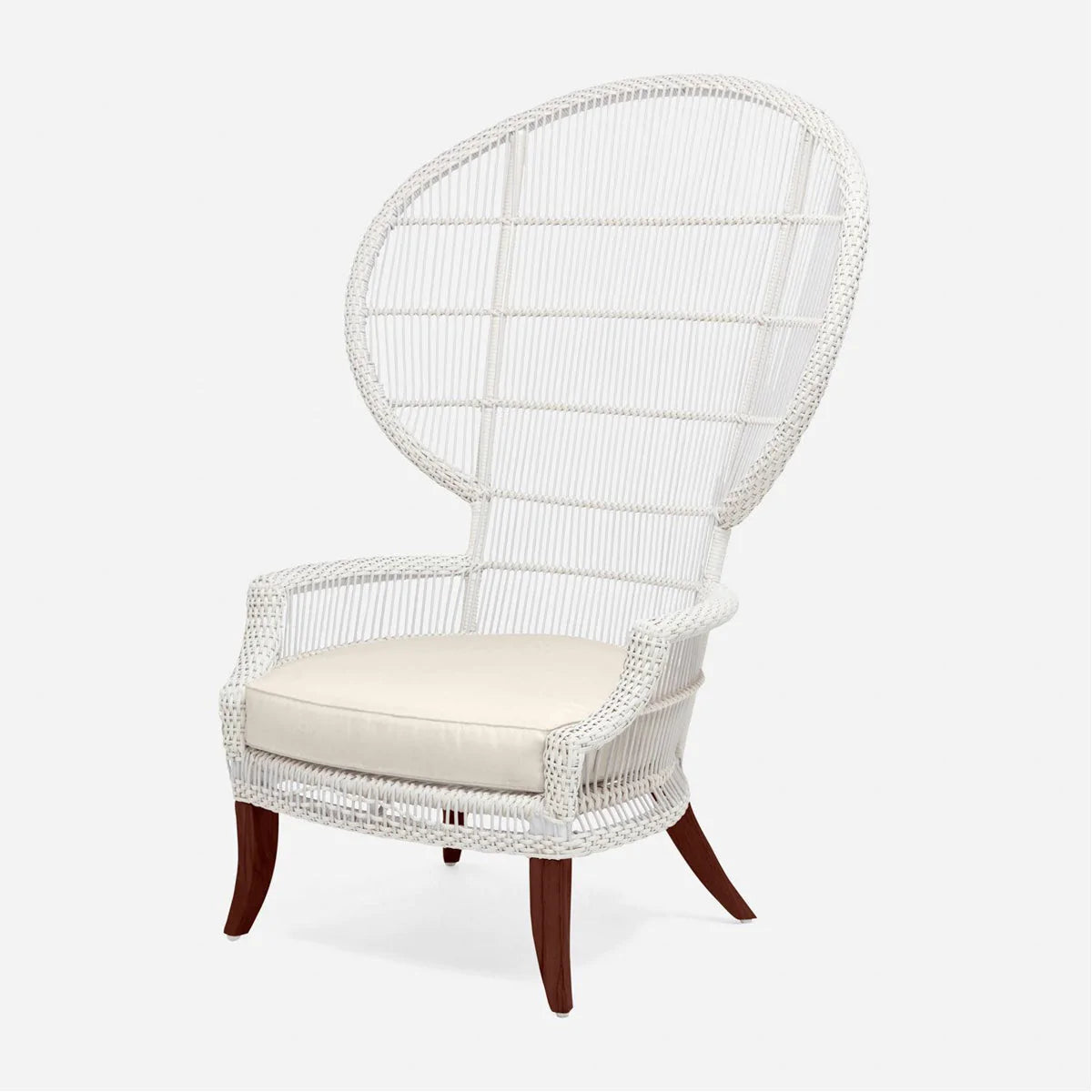 Made Goods Aurora Woven Wingback Outdoor Lounge Chair in Volta Fabric