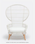 Made Goods Aurora Woven Wingback Outdoor Lounge Chair in Havel Velvet