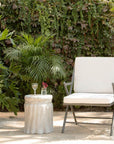 Made Goods Balta Outdoor Dining Chair in Lambro Boucle
