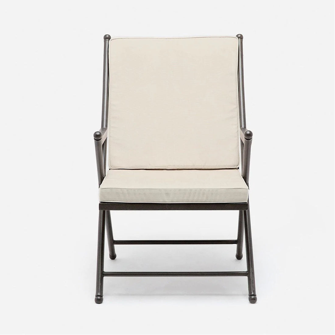 Made Goods Balta Metal Outdoor Dining Chair, Alsek Fabric