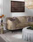 Made Goods Basset Contemporary Cabriole-Style Sofa in Alsek Fabric