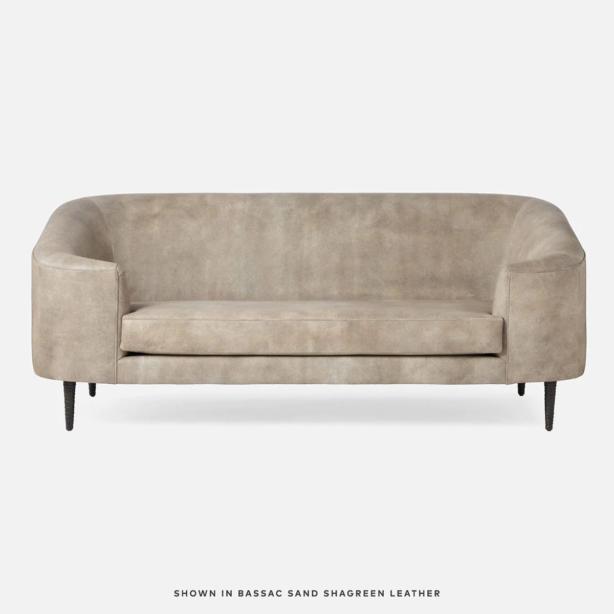 Made Goods Basset Contemporary Cabriole-Style Sofa in Pagua Fabric