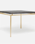 Made Goods Benjamin Floating Leg Game Table in Charcoal Faux Linen Top