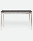 Made Goods Benjamin Floating Leg Console Table in Faux Linen Top