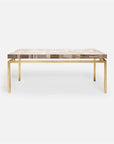 Made Goods Benjamin Floating Leg Coffee Table in Mix Petrified Wood Top