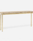 Made Goods Benjamin Floating Leg Console Table in Beige Crystal Stone Top