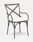 Made Goods Beverly Metal X-Back Outdoor Chair in Clyde Fabric