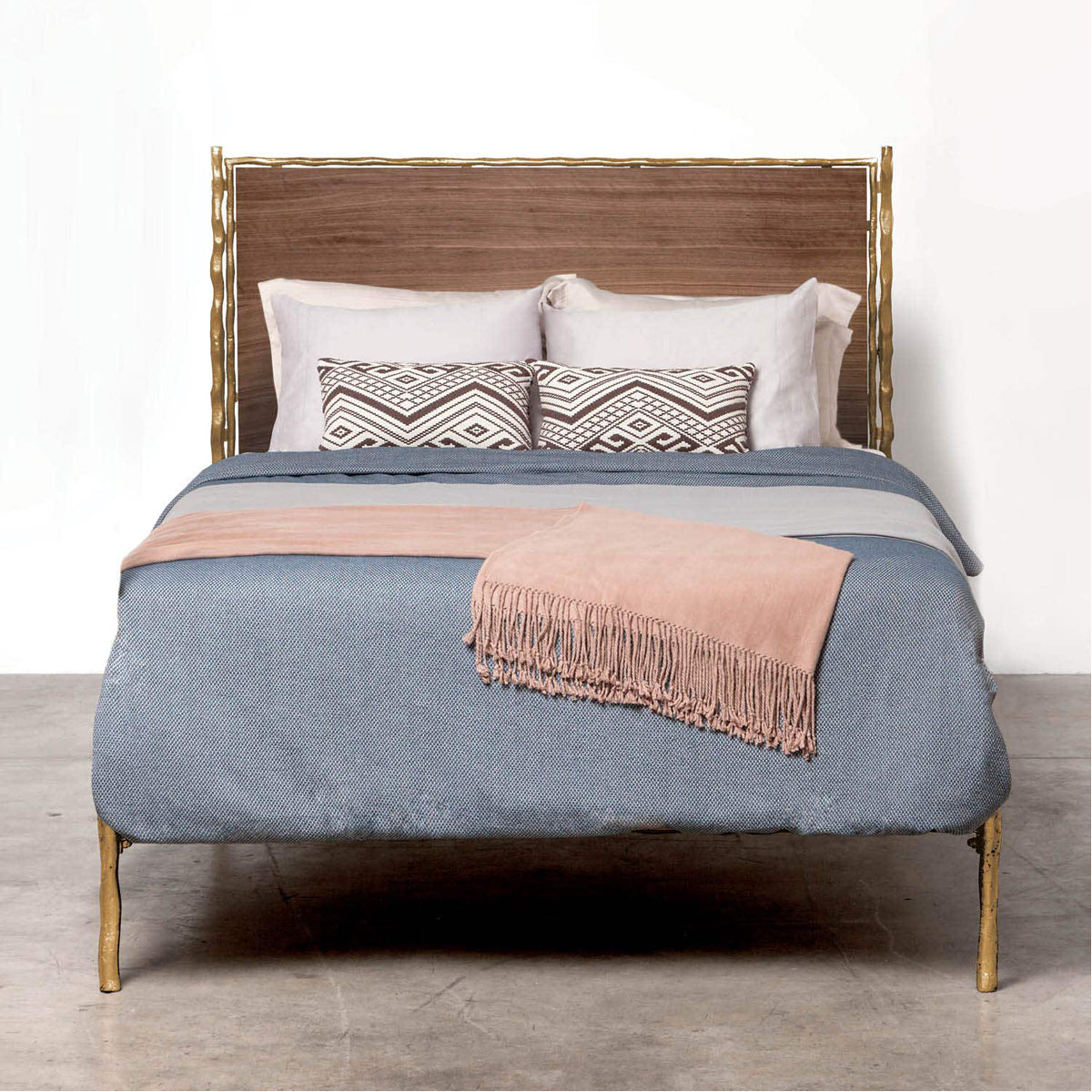 Made Goods Brennan Textured Queen Bed in Marano Lambskin
