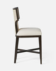 Made Goods Carleen Wingback Cane Counter Stool in Arno Fabric