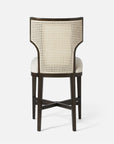 Made Goods Carleen Wingback Cane Counter Stool in Nile Fabric