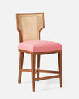 Made Goods Carleen Wingback Cane Counter Stool in Humboldt Cotton Jute