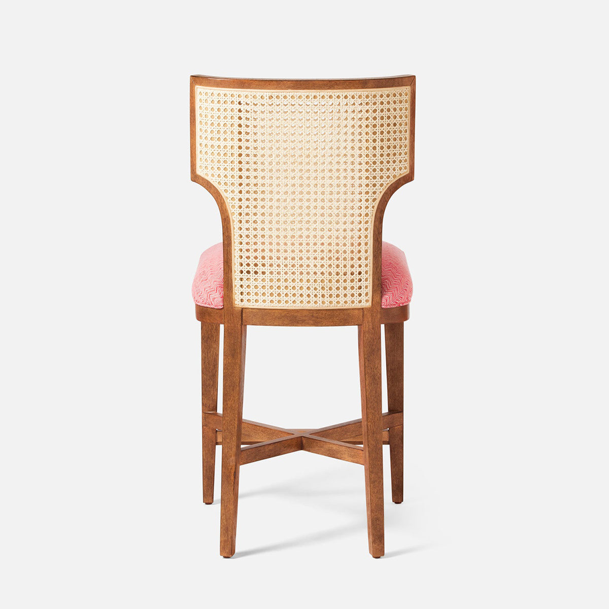 Made Goods Carleen Wingback Cane Counter Stool in Brenta Cotton/Jute