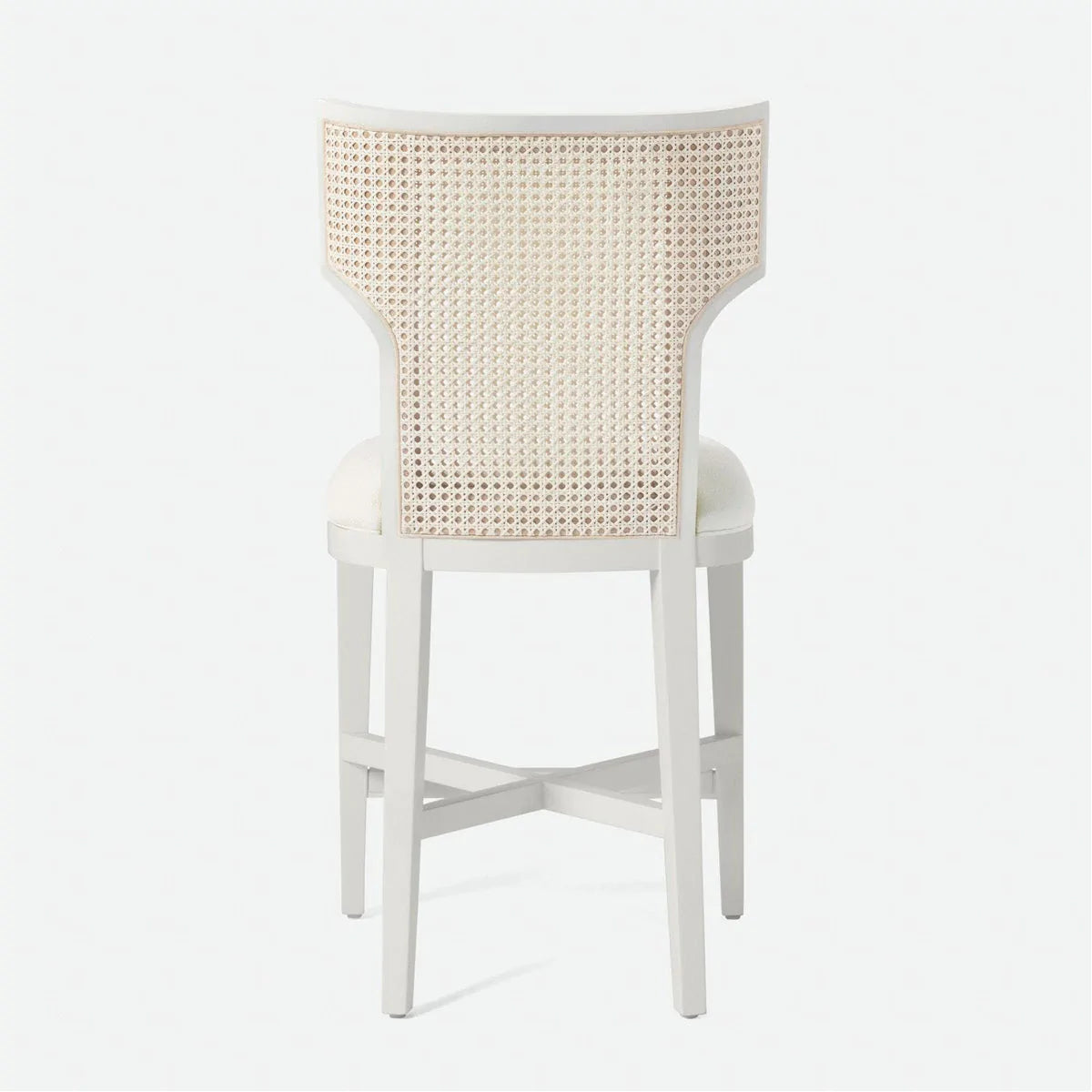 Made Goods Carleen Wingback Cane Counter Stool in Pagua Fabric
