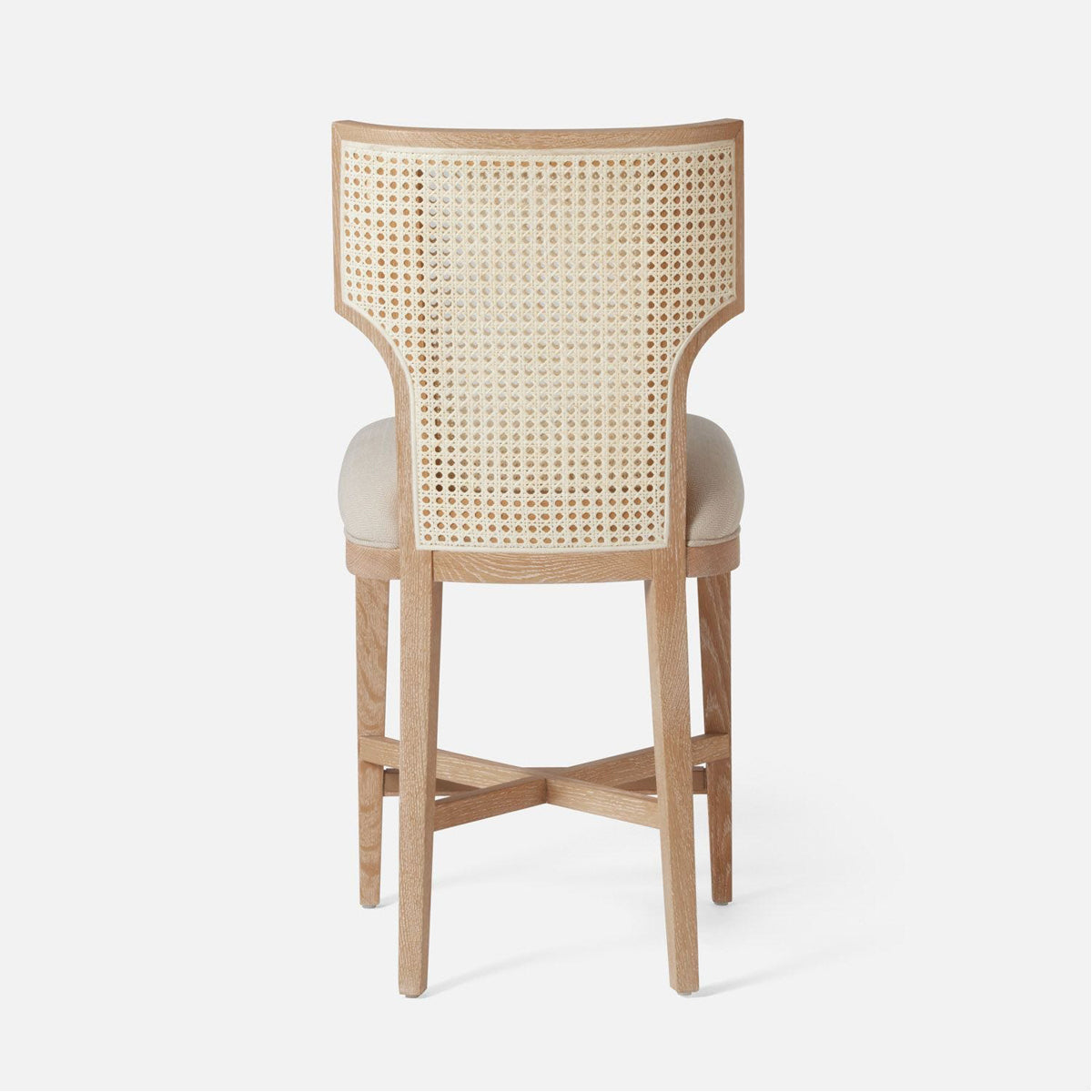 Made Goods Carleen Wingback Cane Counter Stool in Clyde Fabric