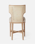 Made Goods Carleen Wingback Cane Counter Stool in Nile Fabric