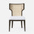 Made Goods Carleen Wingback Cane Dining Chair in Clyde Fabric