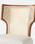 Made Goods Carleen Wingback Cane Dining Chair in Clyde Fabric