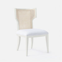 Made Goods Carleen Wingback Cane Dining Chair in Rhone Leather