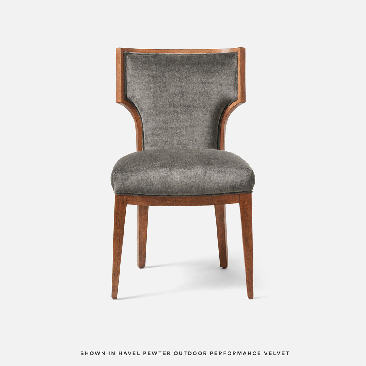Made Goods Carleen Wingback Dining Chair in Severn Canvas