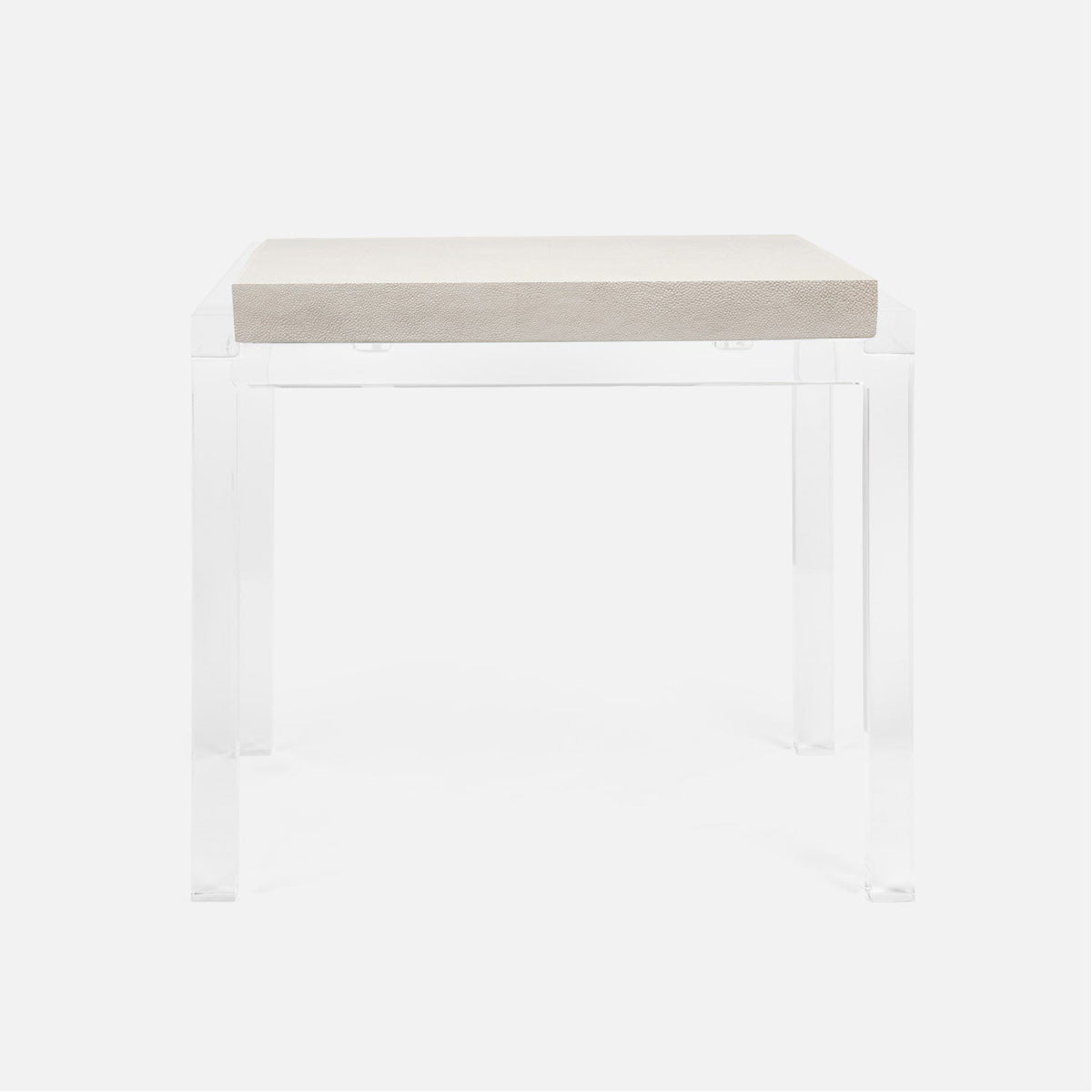Made Goods Cassian Side Table in White Faux Horn