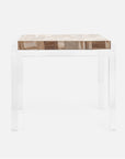 Made Goods Cassian Acrylic Side Table in Petrified Wood