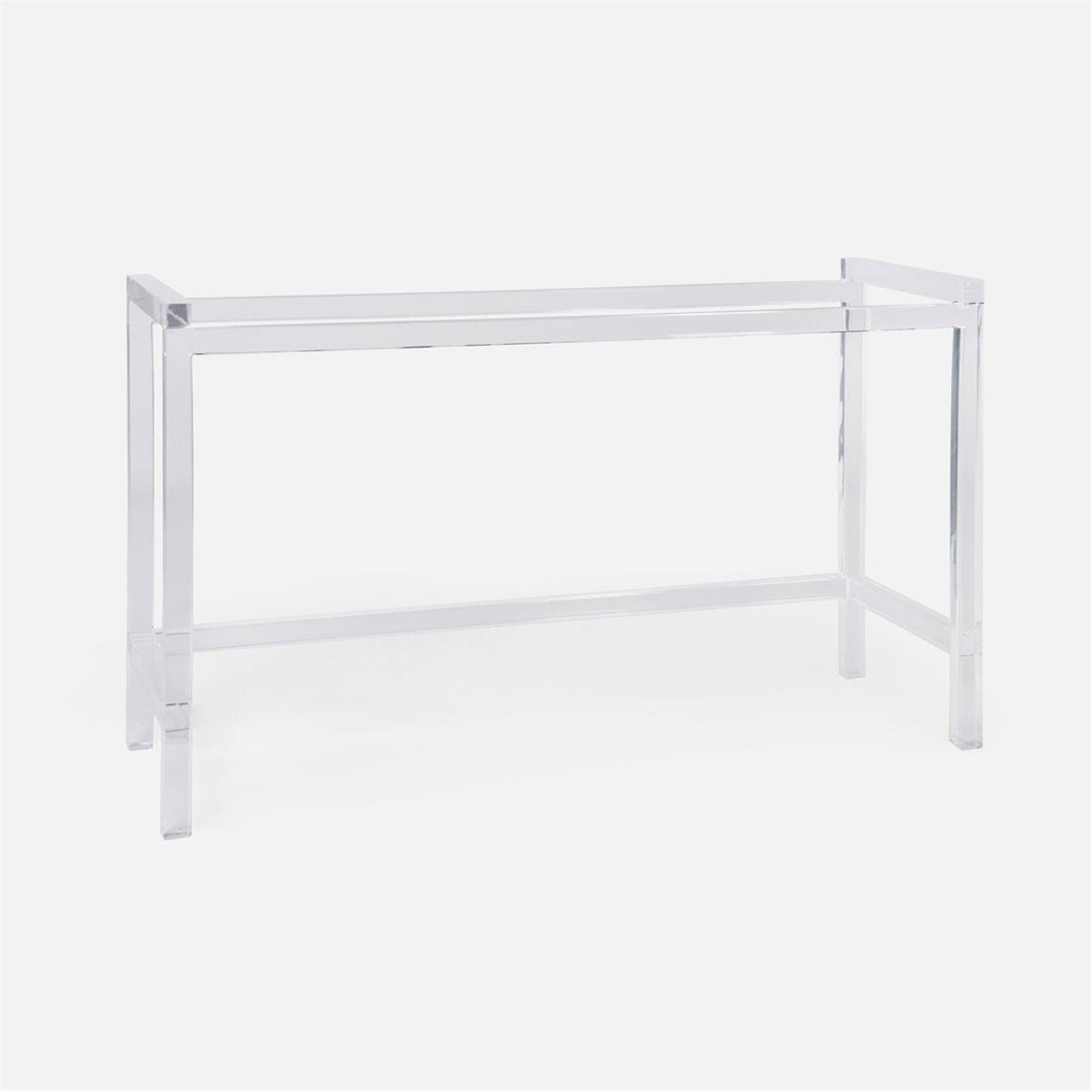 Made Goods Cassian Acrylic Console Table with Realistic Faux Shagreen Top