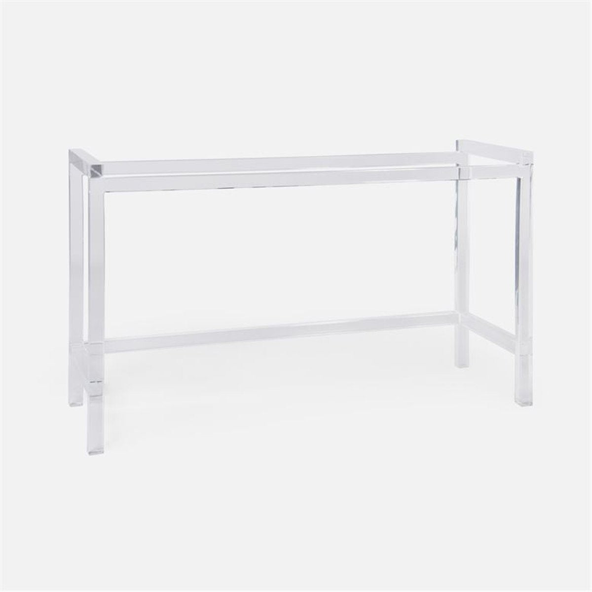 Made Goods Cassian Acrylic Console Table with Realistic Faux Shagreen Top