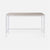 Made Goods Cassian Acrylic Console Table with Silver Mop Shell Top