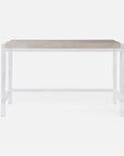 Made Goods Cassian Acrylic Console Table with Beige Crystal Stone Top